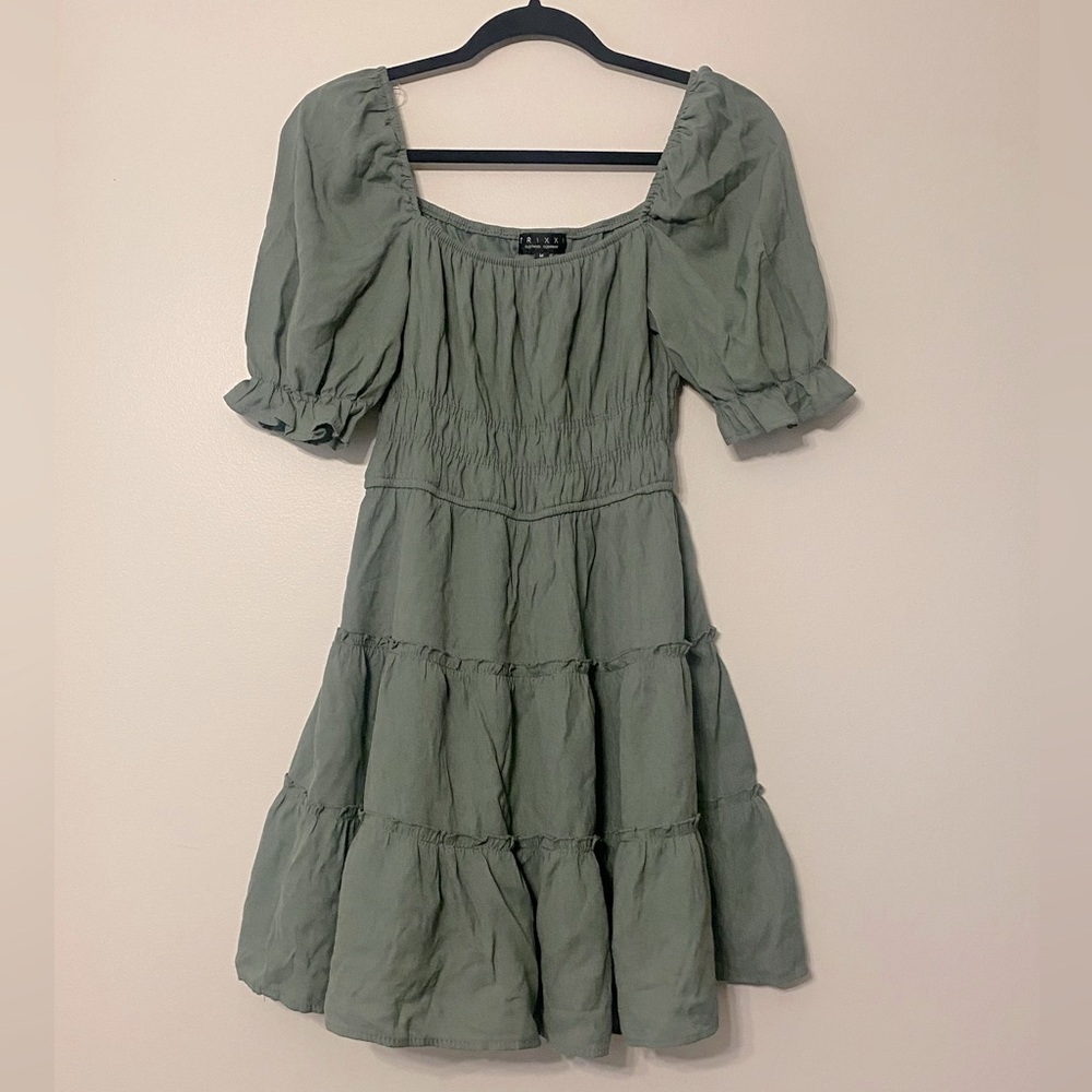 Sage green summer dress